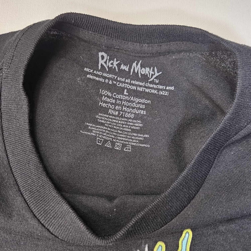 Rick And Morty Cartoon Network T-Shirt Mens Large Graphic Cartoon Casua Tee NEW - Picture 4 of 7